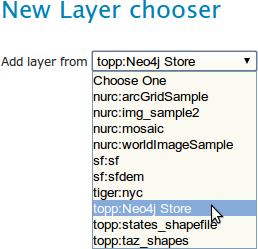 Geoserver 5 choose new layer